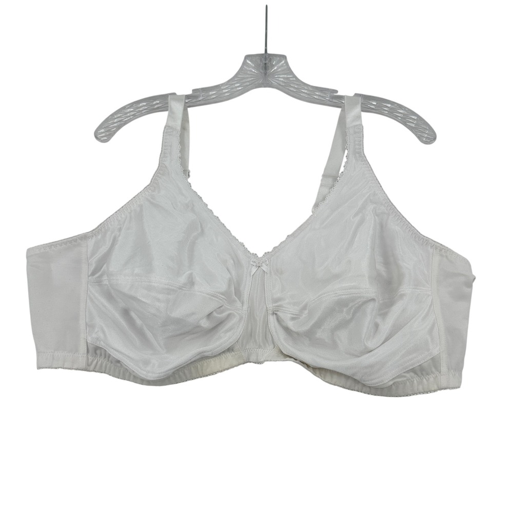 Nearly Me Mastectomy Bra Style 630 White Cotton Lined Size 50C Adjustable Strap